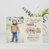 Invitation Photo d'anniversaire de Young, Wild et Three Weste (Debout devant)