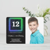 Invitation Photo d'anniversaire du garçon (Debout devant)