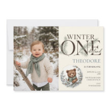 Photo d'anniversaire du premier ours de l'hiver ON