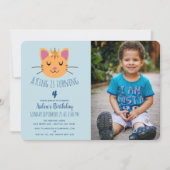 Invitation Photo d'anniversaire du roi Kitty (Devant)