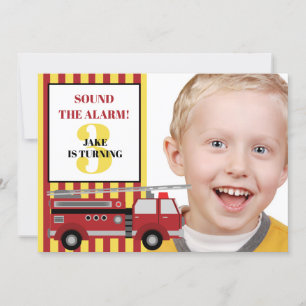 Invitation Photo d'anniversaire d'un enfant de 3 ans avec cam