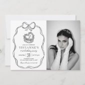 Invitation Photo d'anniversaire d'une jeune fille de la ceint (Devant)