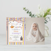 Invitation Photo d'anniversaire effrayant (Debout devant)