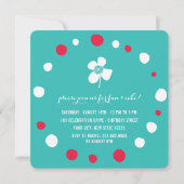 Invitation photo d'anniversaire fille Carrés Pop B (Dos)