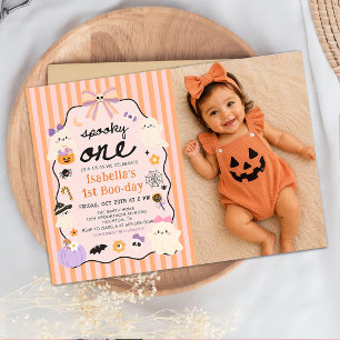 Invitation Photo d'anniversaire Halloween fantôme effrayant