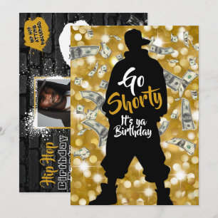 Invitation Photo d'anniversaire Hip Hop Old school 90's