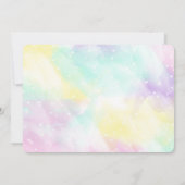 Invitation photo d'anniversaire licorne (Dos)