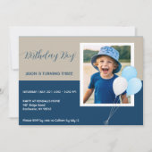 Invitation photo d'anniversaire moderne (Devant)