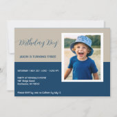 Invitation photo d'anniversaire moderne (Devant)