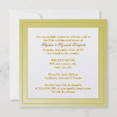 Invitation Photo d'anniversaire passé et présent Or (Dos)