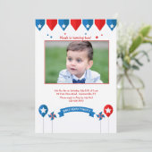 Invitation photo d'anniversaire patriotique (Debout devant)