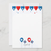 Invitation photo d'anniversaire patriotique (Dos)