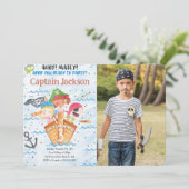 Invitation photo d'anniversaire pirate (Debout devant)