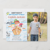 Invitation photo d'anniversaire pirate (Devant)