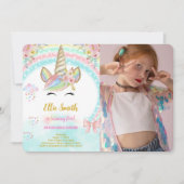 Invitation photo d'anniversaire pour enfants licor (Devant)