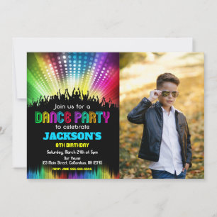 Invitation photo d'anniversaire pour garçon à la f