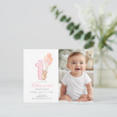 Invitation photo d'anniversaire pour le premier ou (Debout devant)