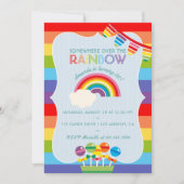 Invitation photo d'anniversaire Rainbow Candy (Devant)