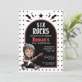 Invitation photo d'anniversaire Rock & Roll (Debout devant)