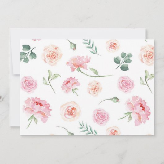 Invitation photo d'anniversaire rose (Dos)