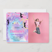 Invitation photo d'anniversaire saut (Devant)