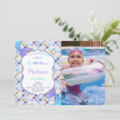 Invitation photo d'anniversaire sirène (Debout devant)