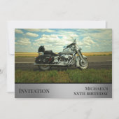 Invitation Photo d'anniversaire sur le thème de la moto Invit (Devant)
