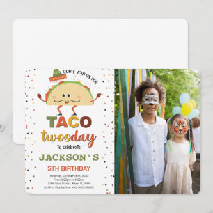 Invitation photo d'anniversaire Taco