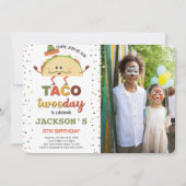 Invitation photo d'anniversaire Taco (Devant)