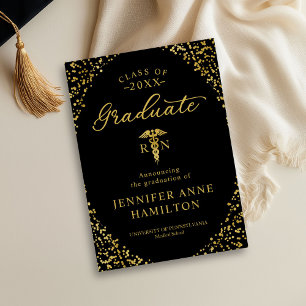 Invitation Photo d'annonce de fin d'études d'infirmière diplô