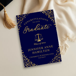 Invitation Photo d'annonce de fin d'études élégante d'une fac