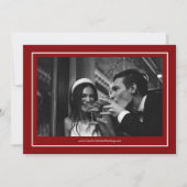 Invitation Photo d'annonce de mariage d'opéra rouge profond (Dos)