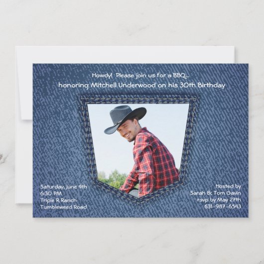 Invitation photo dans la poche (Devant)