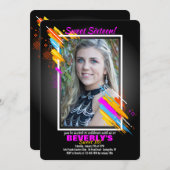 Invitation photo dans un cadre d'art moderne (Devant / Derrière)