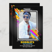 Invitation photo dans un cadre d'art moderne (Devant / Derrière)