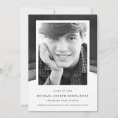 Invitation Photo d'aquarelle noir et blanc (Devant)