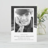 Invitation Photo d'aquarelle noir et blanc (Debout devant)