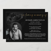 Invitation Photo D'Arc Élégante En Mémoire Amoureuse Funérail (Devant / Derrière)