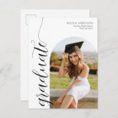 Invitation photo d'Arc Graduate de Script moderne (Devant / Derrière)