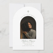 Invitation Photo d'arc minimaliste moderne Baptême chrétien a (Devant)