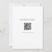 Invitation Photo d'arc moderne et code QR Mariage vertical (Dos)