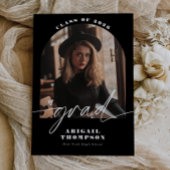 Invitation Photo d'arch en noir et blanc Script de graduation