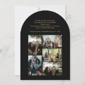 Invitation Photo d'arch gold black diplômé script remise des  (Dos)