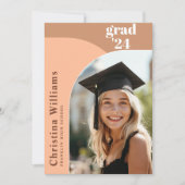 Invitation Photo d'Arche élégante Fête de fin d'études second (Devant)