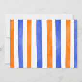 Invitation Photo d'arme à canon bleu et orange (Dos)