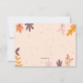 Invitation Photo d'Automne (Dos)