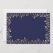 Invitation Photo d'automne d'automne de feuille d'or de (Dos)