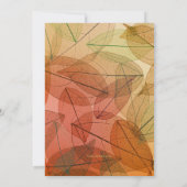 Invitation photo d'automne de Feuilles transparent (Dos)