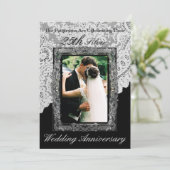 Invitation Photo de 25e anniversaire de mariage argenté (Debout devant)