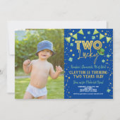 Invitation Photo de 2 ans pour la Saint-Patrick pour deux cha (Devant)